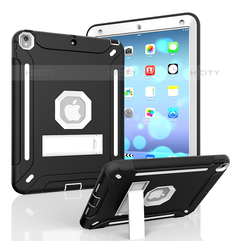 Funda Bumper Silicona y Plastico Mate Carcasa con Soporte YJ2 para Apple iPad Air 3 Gris Oscuro