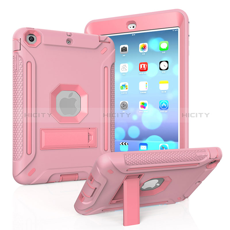 Funda Bumper Silicona y Plastico Mate Carcasa con Soporte YJ2 para Apple iPad Mini 2