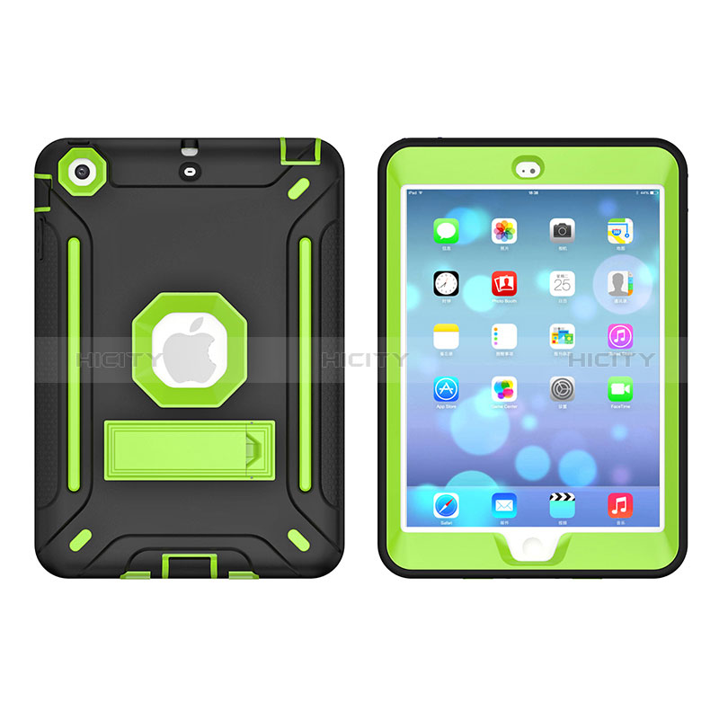 Funda Bumper Silicona y Plastico Mate Carcasa con Soporte YJ2 para Apple iPad Mini 2