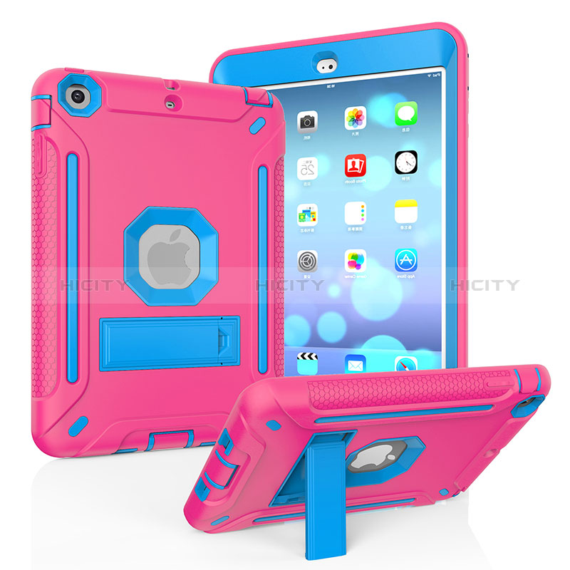 Funda Bumper Silicona y Plastico Mate Carcasa con Soporte YJ2 para Apple iPad Mini