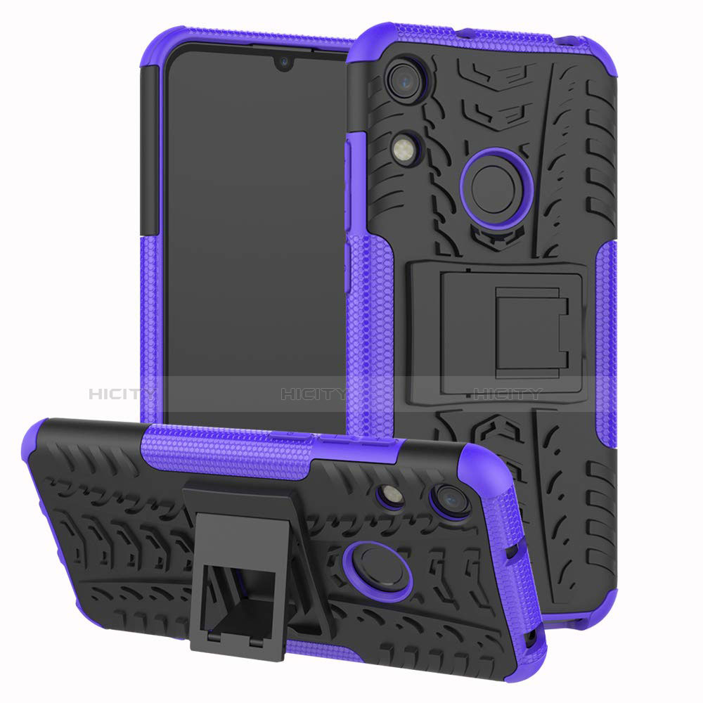 Funda Bumper Silicona y Plastico Mate Carcasa con Soporte Z01 para Huawei Y6 (2019)