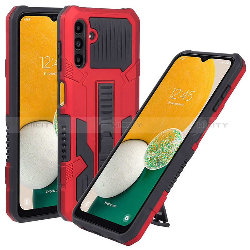 Funda Bumper Silicona y Plastico Mate Carcasa con Soporte ZJ1 para Samsung Galaxy A04s