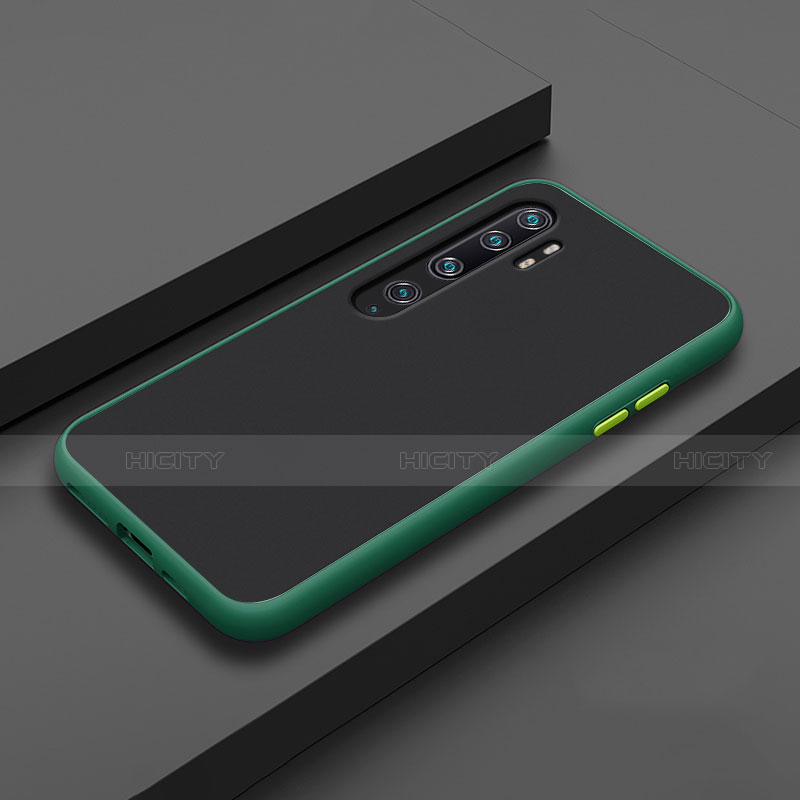 Funda Bumper Silicona y Plastico Mate Carcasa D01 para Xiaomi Mi Note 10 Pro Verde