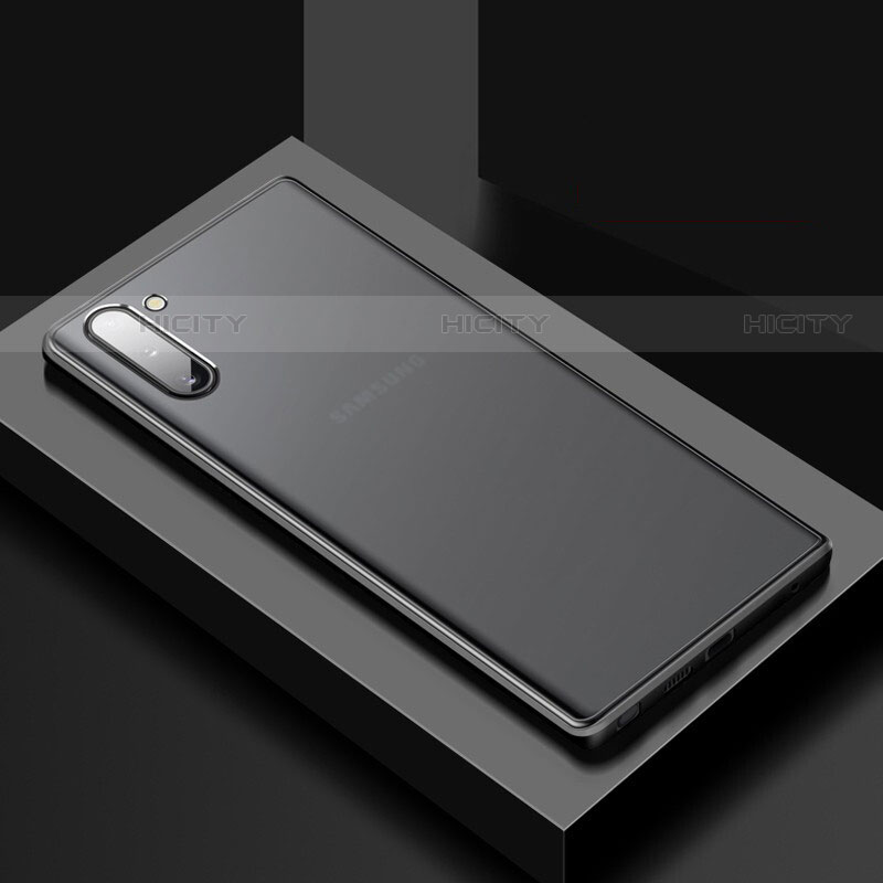 Funda Bumper Silicona y Plastico Mate Carcasa G01 para Samsung Galaxy Note 10 Negro