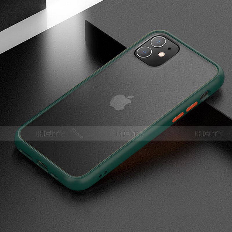 Funda Bumper Silicona y Plastico Mate Carcasa para Apple iPhone 11 Verde