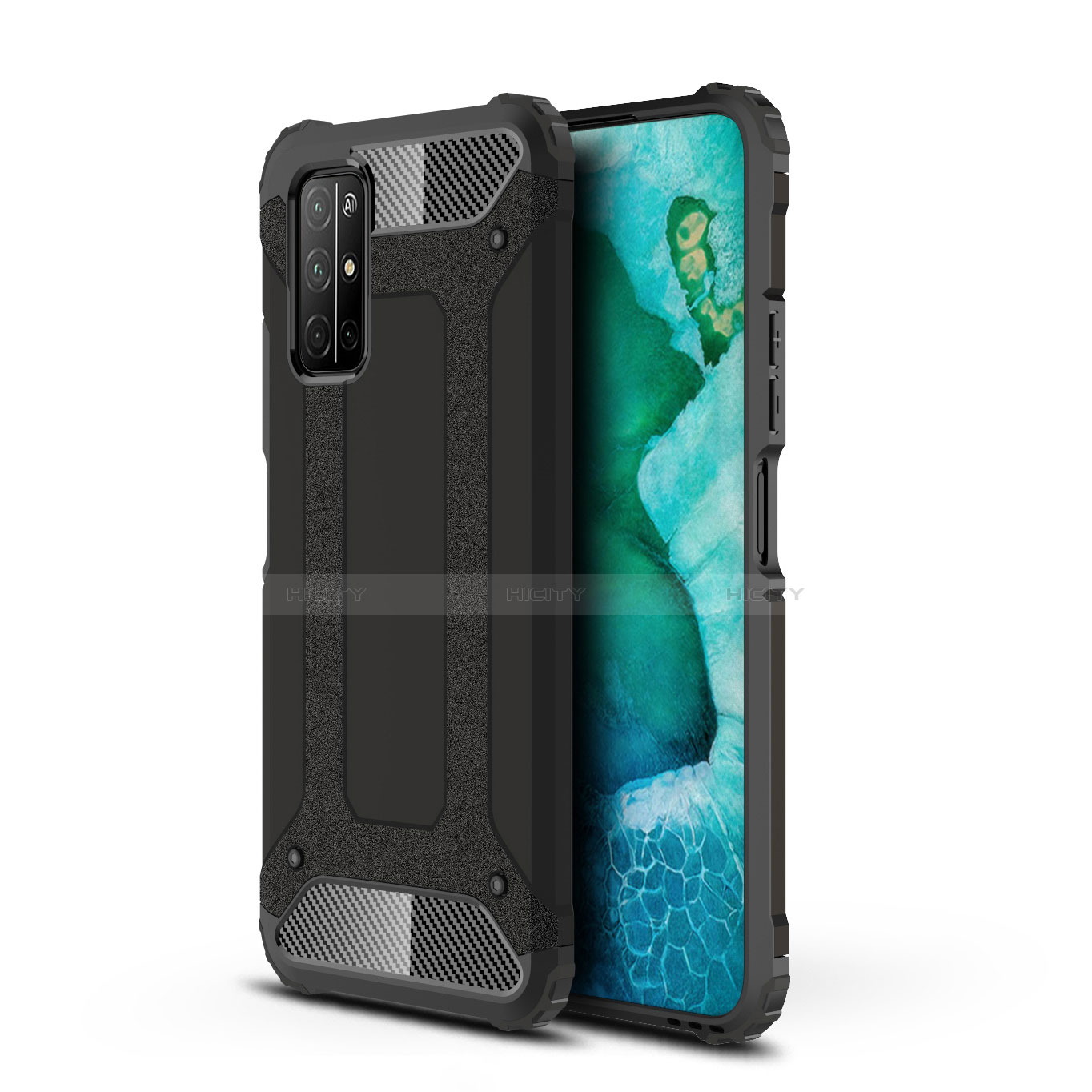 Funda Bumper Silicona y Plastico Mate Carcasa para Huawei Honor 30S