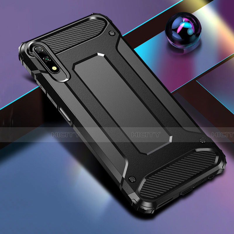 Funda Bumper Silicona y Plastico Mate Carcasa para Huawei Honor 9X Negro