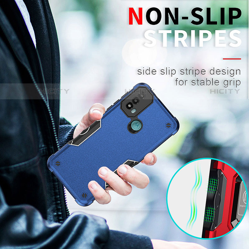 Funda Bumper Silicona y Plastico Mate Carcasa para Motorola Moto E20