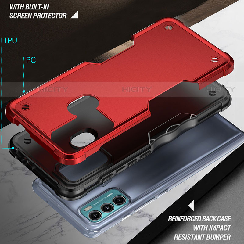 Funda Bumper Silicona y Plastico Mate Carcasa para Motorola Moto G60s