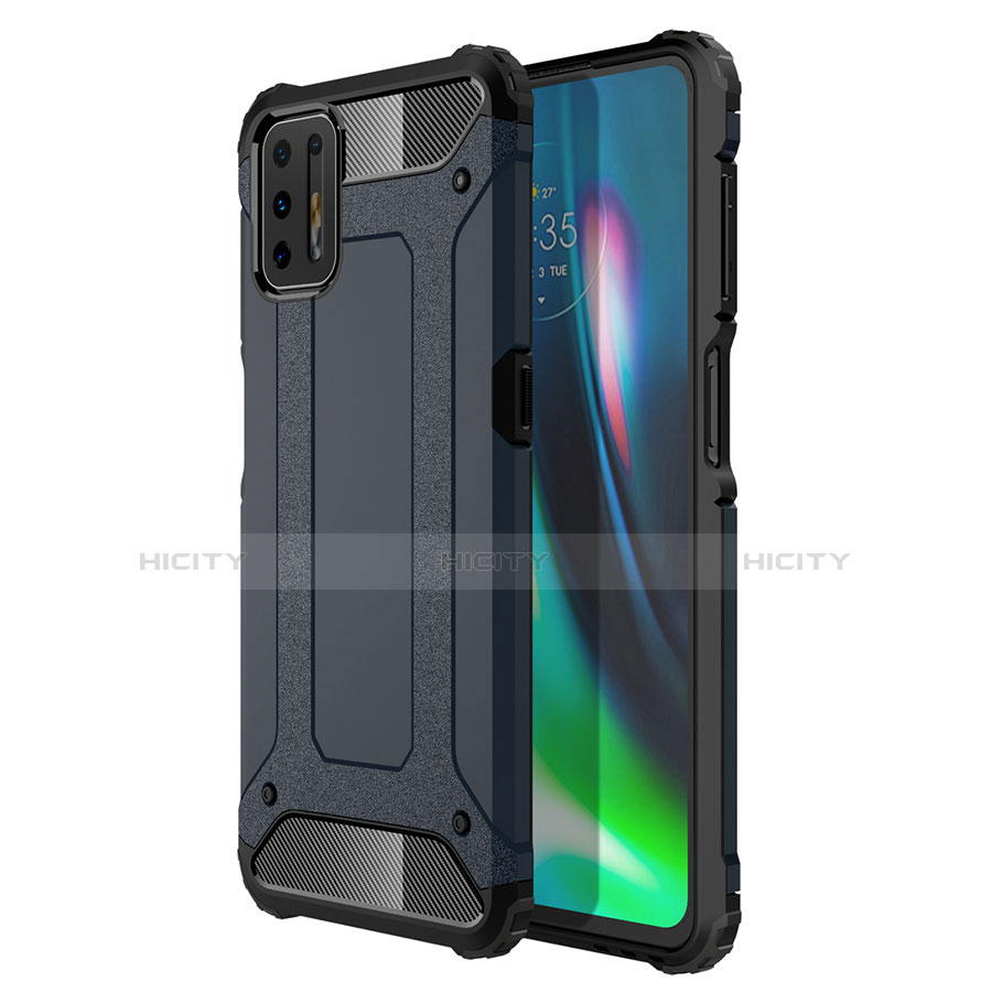 Funda Bumper Silicona y Plastico Mate Carcasa para Motorola Moto G9 Plus