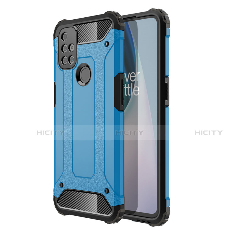 Funda Bumper Silicona y Plastico Mate Carcasa para OnePlus Nord N10 5G Azul Cielo