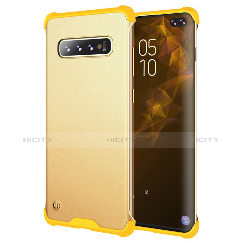 Funda Bumper Silicona y Plastico Mate Carcasa para Samsung Galaxy S10 Plus Amarillo