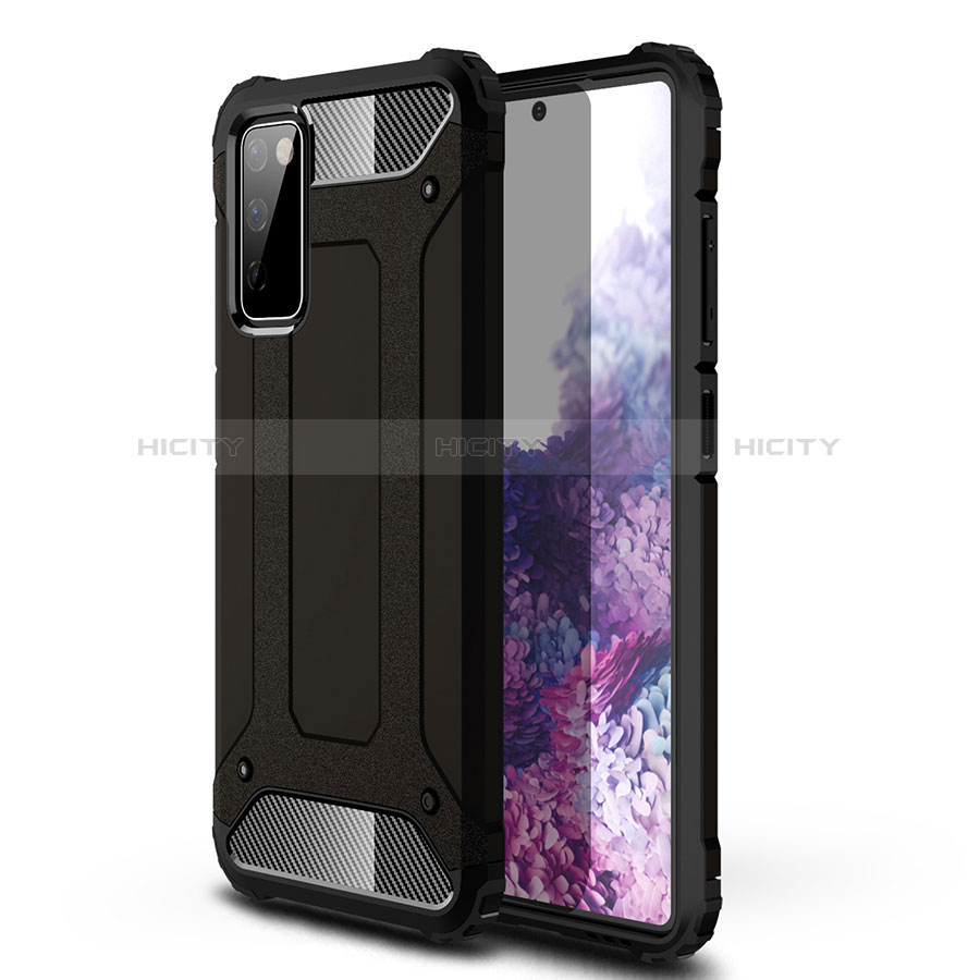 Funda Bumper Silicona y Plastico Mate Carcasa para Samsung Galaxy S20 Lite 5G Negro
