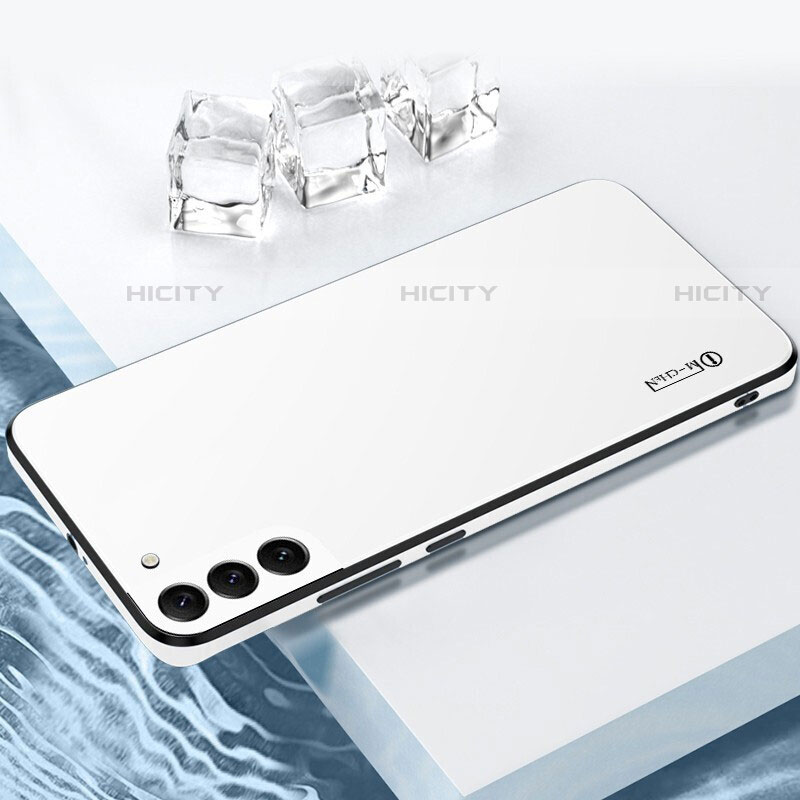 Funda Bumper Silicona y Plastico Mate Carcasa para Samsung Galaxy S21 Plus 5G Blanco