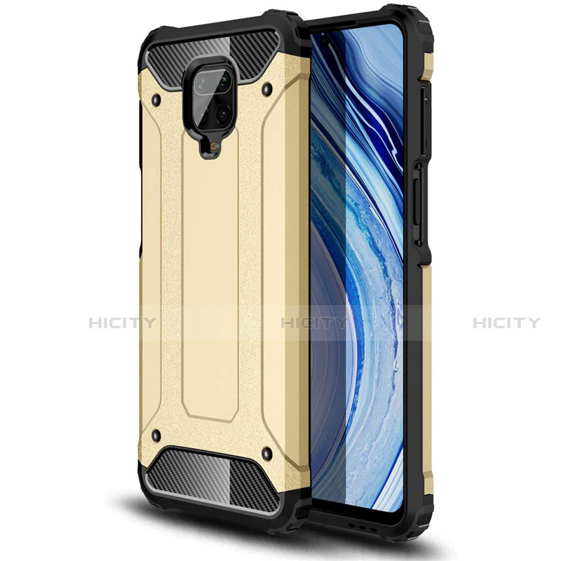 Funda Bumper Silicona y Plastico Mate Carcasa para Xiaomi Redmi Note 9 Pro Max Oro