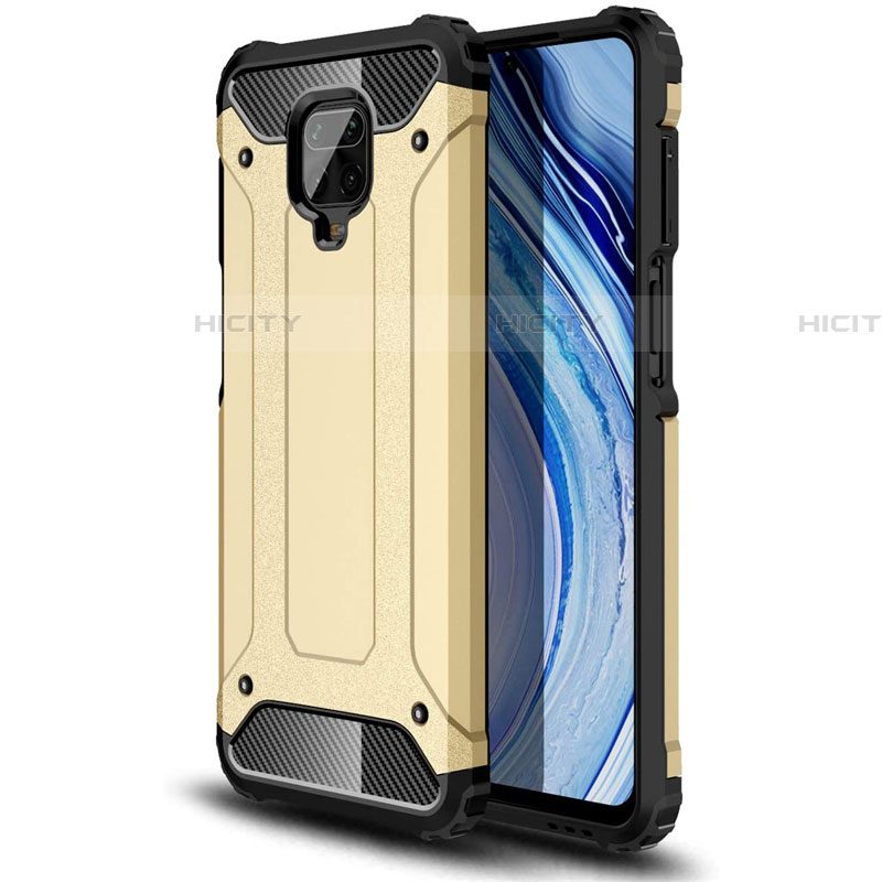 Funda Bumper Silicona y Plastico Mate Carcasa para Xiaomi Redmi Note 9S Oro