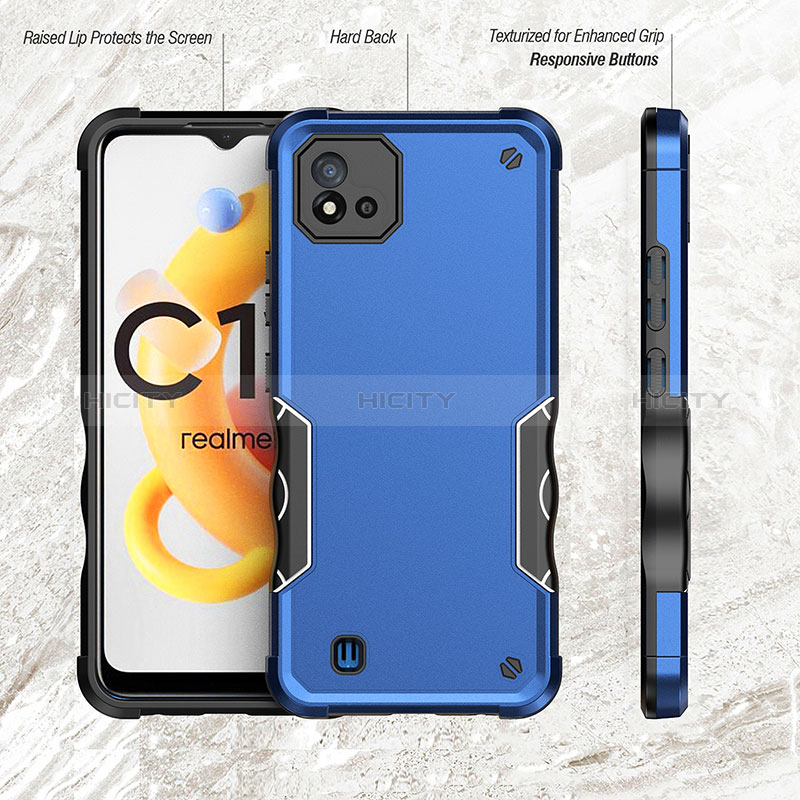 Funda Bumper Silicona y Plastico Mate Carcasa QW1 para Realme C20A
