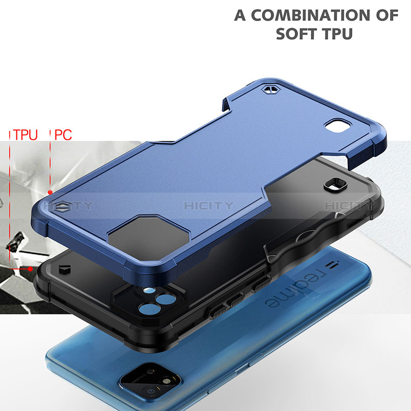 Funda Bumper Silicona y Plastico Mate Carcasa QW1 para Realme C20A