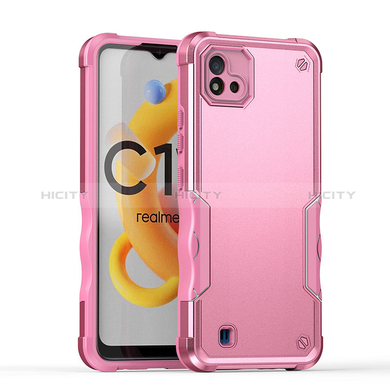 Funda Bumper Silicona y Plastico Mate Carcasa QW1 para Realme C20A