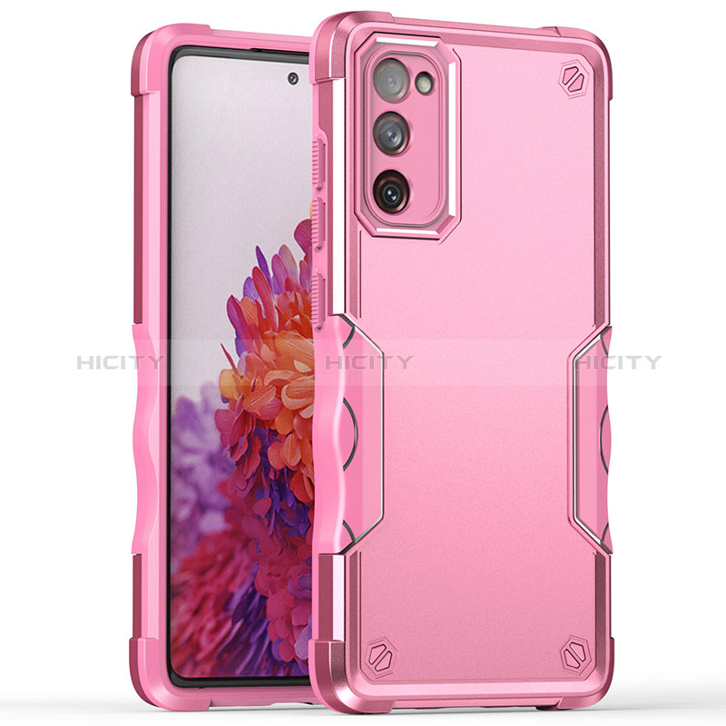 Funda Bumper Silicona y Plastico Mate Carcasa QW1 para Samsung Galaxy S20 FE (2022) 5G Oro Rosa