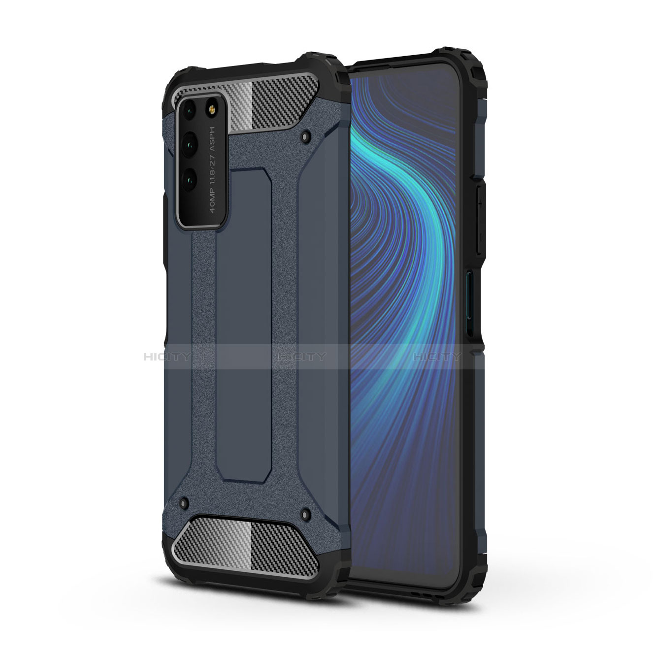 Funda Bumper Silicona y Plastico Mate Carcasa R01 para Huawei Honor X10 5G