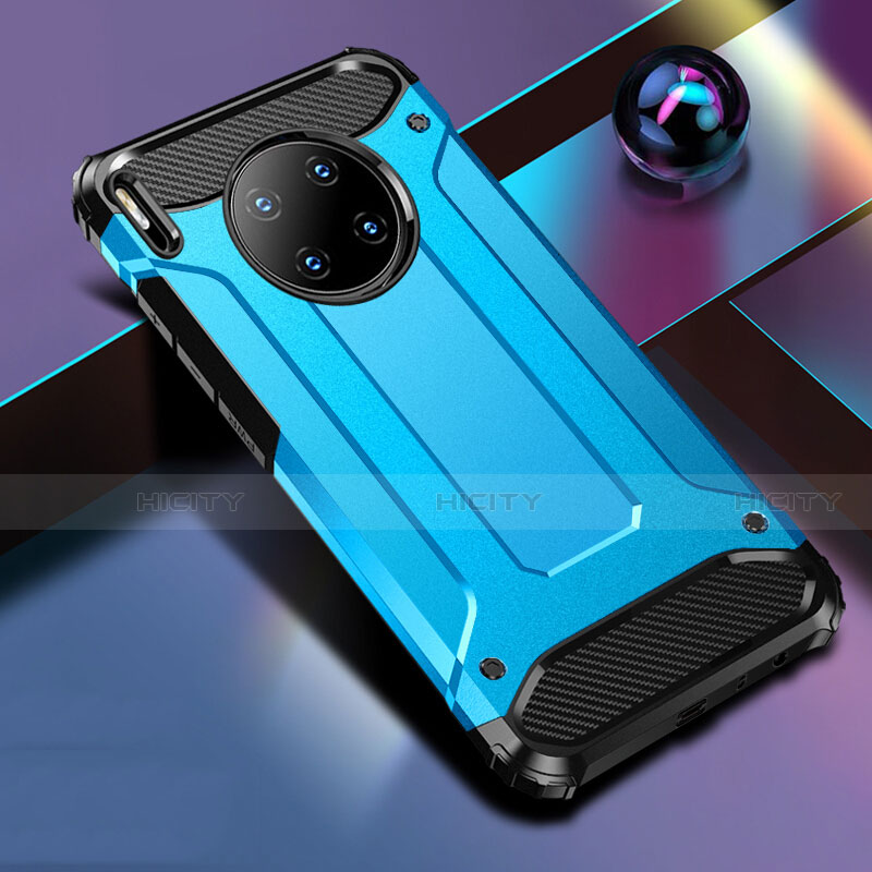 Funda Bumper Silicona y Plastico Mate Carcasa R01 para Huawei Mate 30 Pro Azul