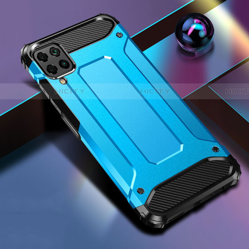 Funda Bumper Silicona y Plastico Mate Carcasa R01 para Huawei P40 Lite Azul Cielo