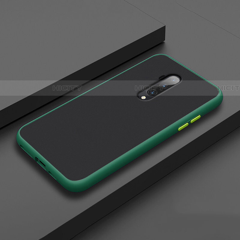 Funda Bumper Silicona y Plastico Mate Carcasa R01 para OnePlus 7T Pro Cian