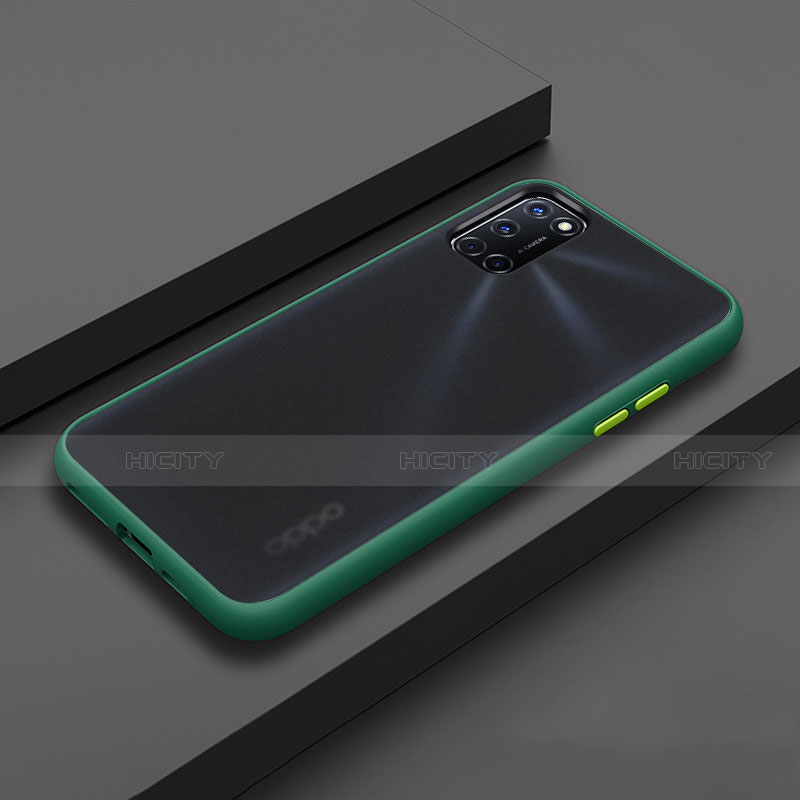 Funda Bumper Silicona y Plastico Mate Carcasa R01 para Oppo A92 Verde