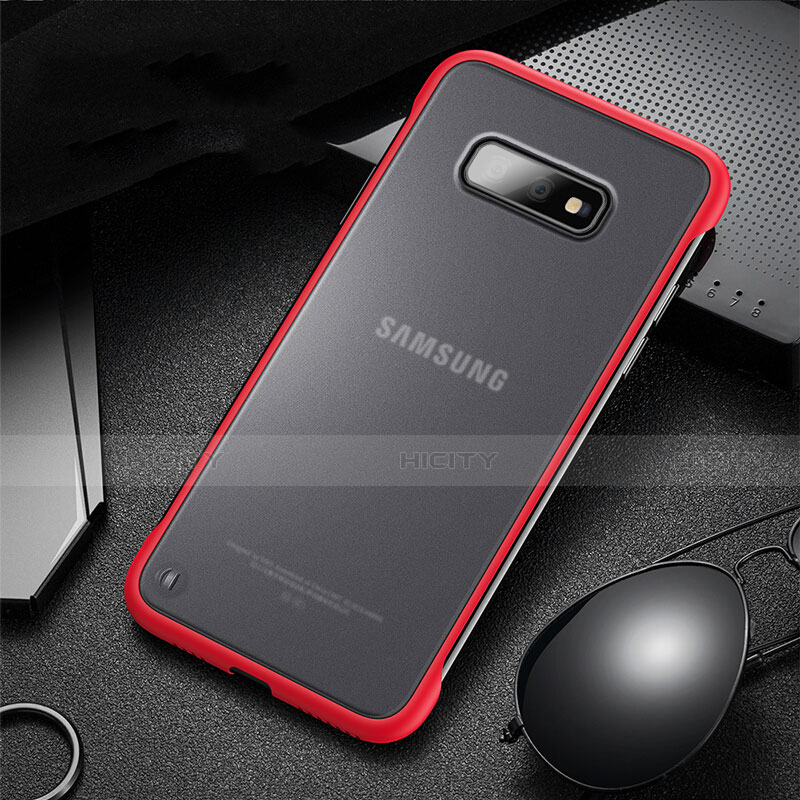 Funda Bumper Silicona y Plastico Mate Carcasa R01 para Samsung Galaxy S10e Rojo