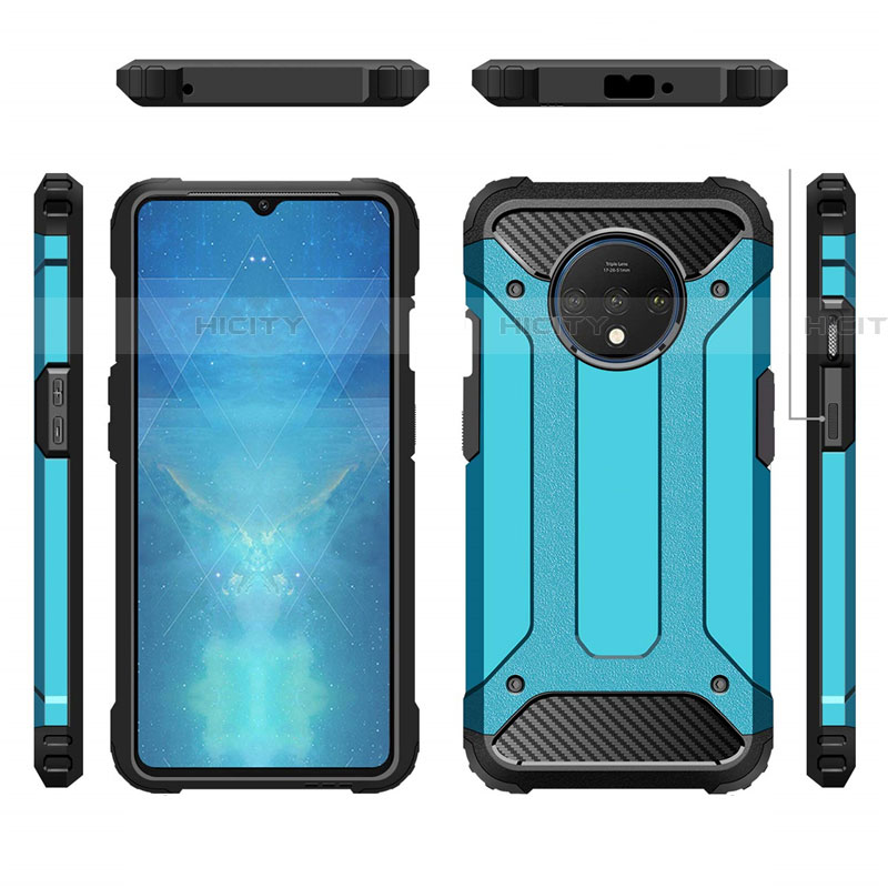 Funda Bumper Silicona y Plastico Mate Carcasa R02 para OnePlus 7T