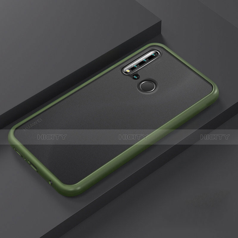 Funda Bumper Silicona y Plastico Mate Carcasa R03 para Huawei Nova 5i Verde