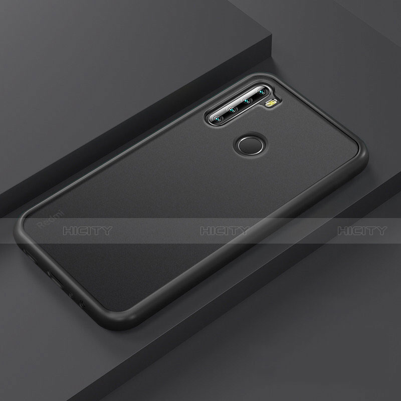 Funda Bumper Silicona y Plastico Mate Carcasa R03 para Xiaomi Redmi Note 8 (2021) Negro
