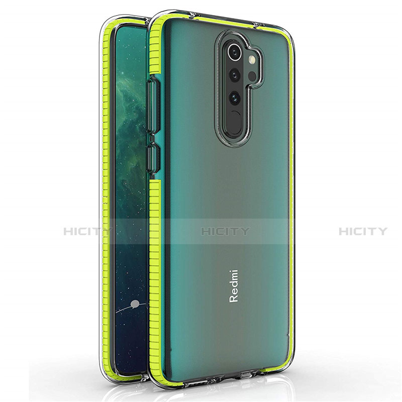 Funda Bumper Silicona y Plastico Mate Carcasa R03 para Xiaomi Redmi Note 8 Pro Amarillo