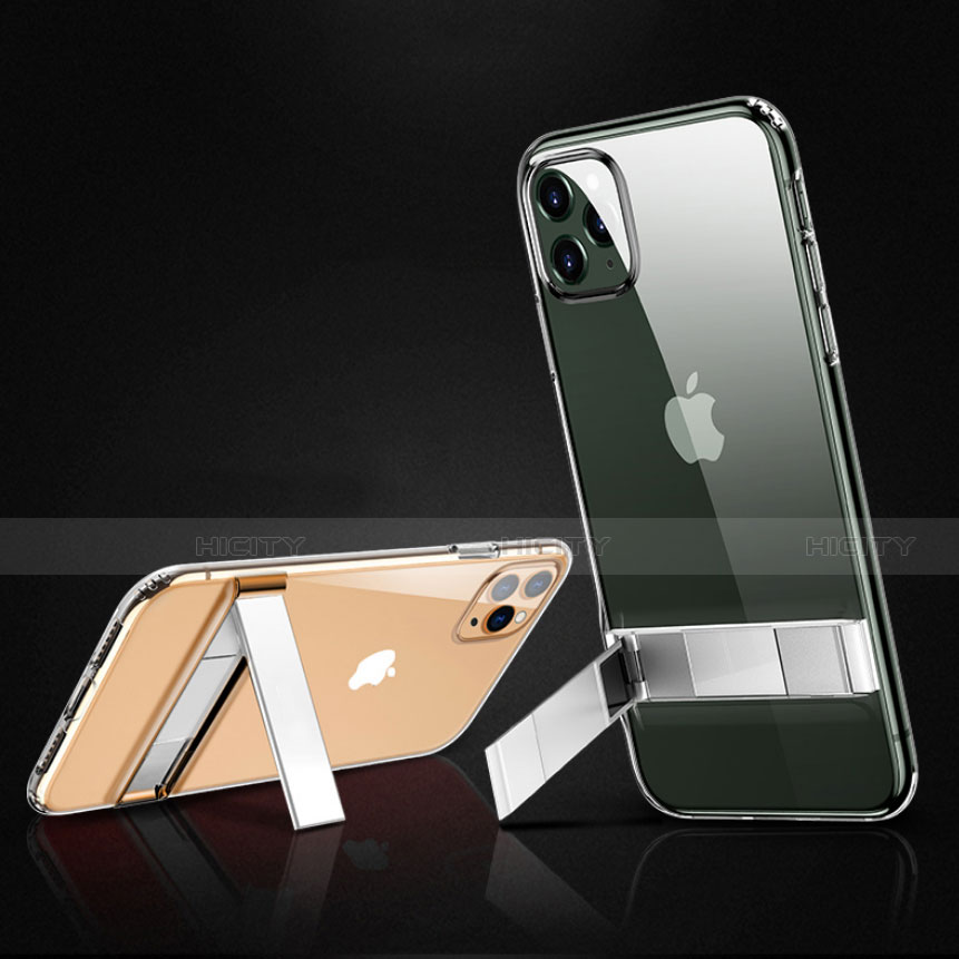 Funda Bumper Silicona y Plastico Mate Carcasa S01 para Apple iPhone 11 Pro Claro