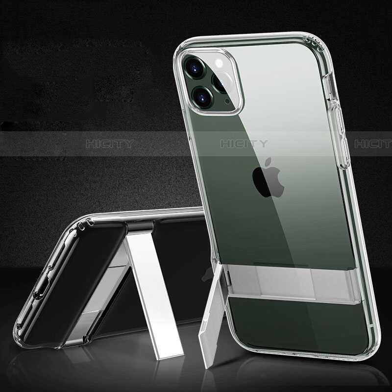 Funda Bumper Silicona y Plastico Mate Carcasa S01 para Apple iPhone 11 Pro Max Claro