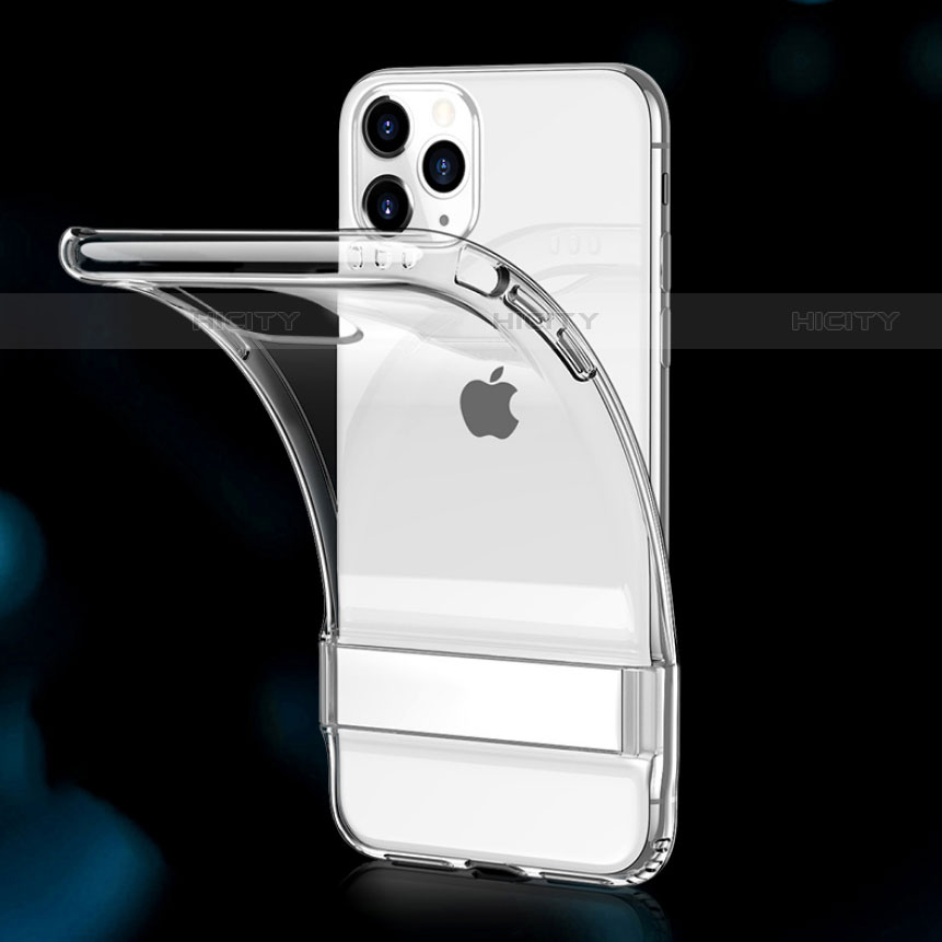 Funda Bumper Silicona y Plastico Mate Carcasa S01 para Apple iPhone 11 Pro Max Claro
