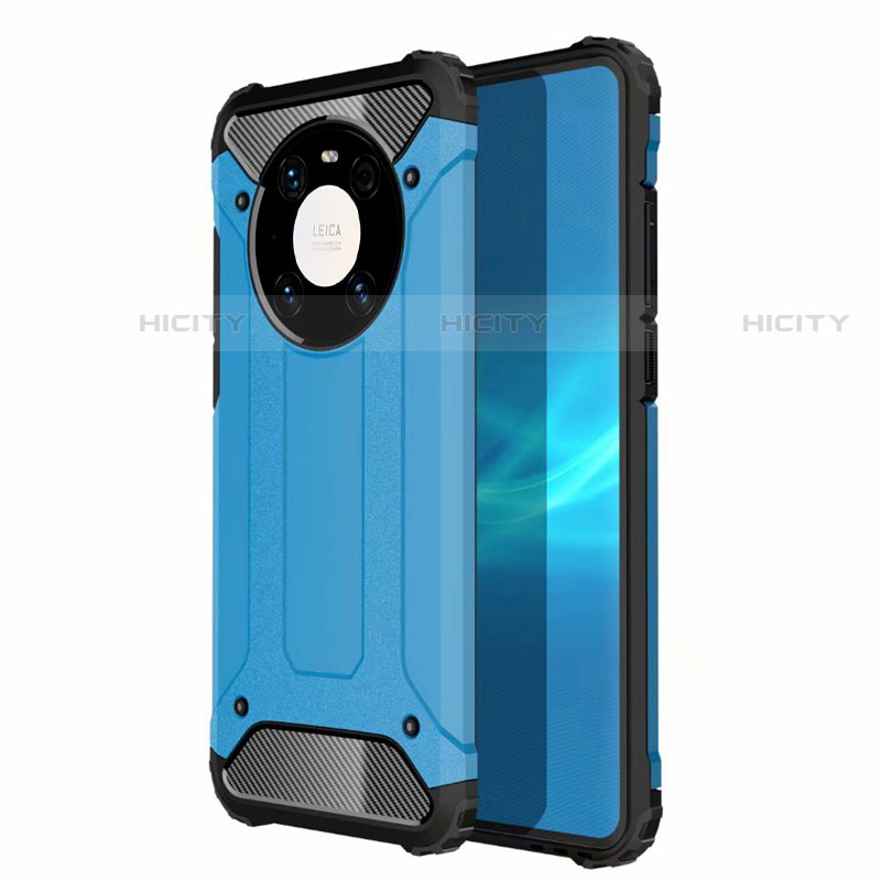 Funda Bumper Silicona y Plastico Mate Carcasa U01 para Huawei Mate 40 Pro Azul Cielo