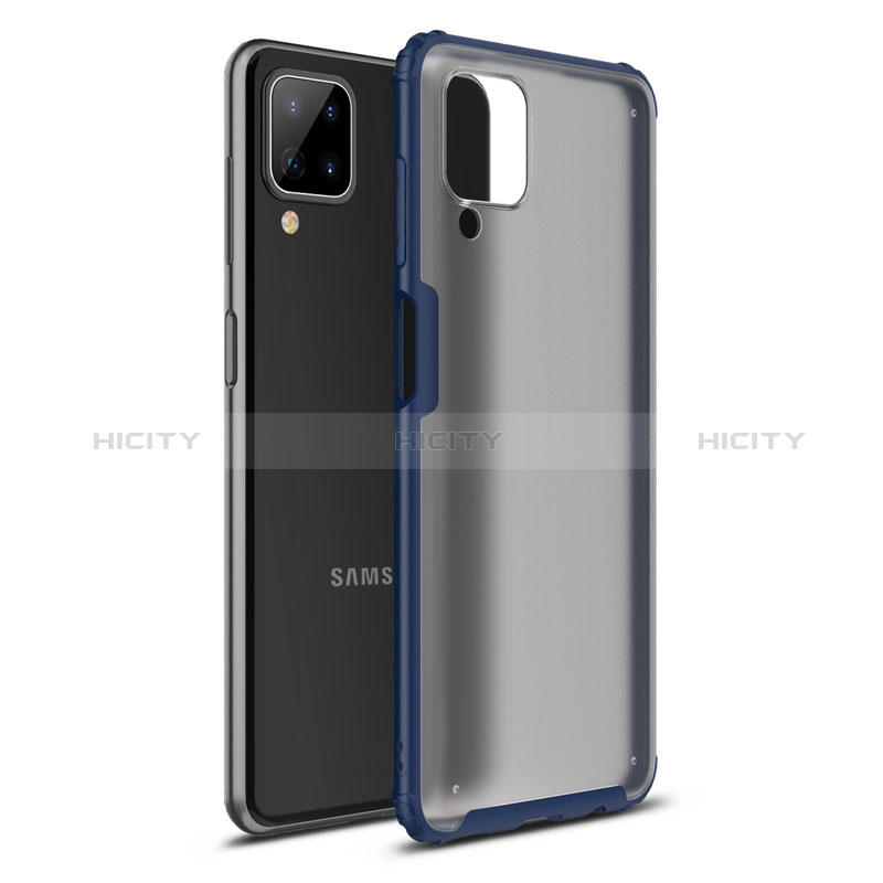 Funda Bumper Silicona y Plastico Mate Carcasa U01 para Samsung Galaxy F12 Azul