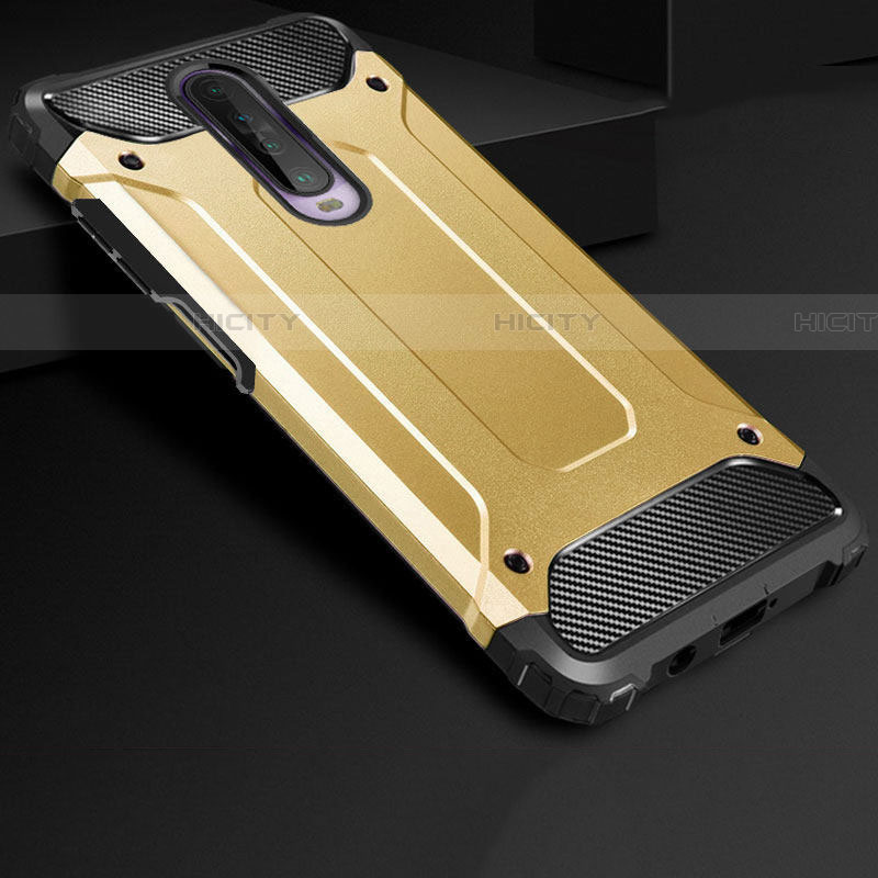 Funda Bumper Silicona y Plastico Mate Carcasa U01 para Xiaomi Redmi K30 5G Oro