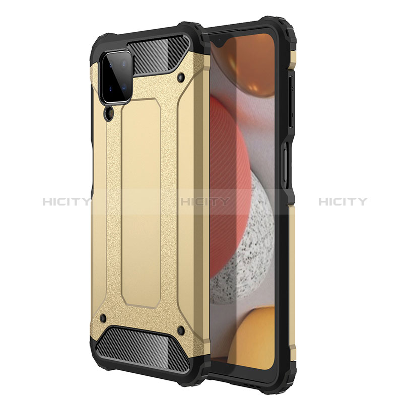 Funda Bumper Silicona y Plastico Mate Carcasa WL1 para Samsung Galaxy A12 Nacho Oro