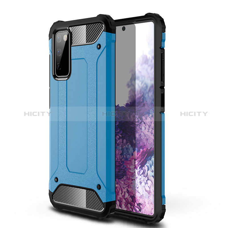 Funda Bumper Silicona y Plastico Mate Carcasa WL1 para Samsung Galaxy S20 Lite 5G Azul