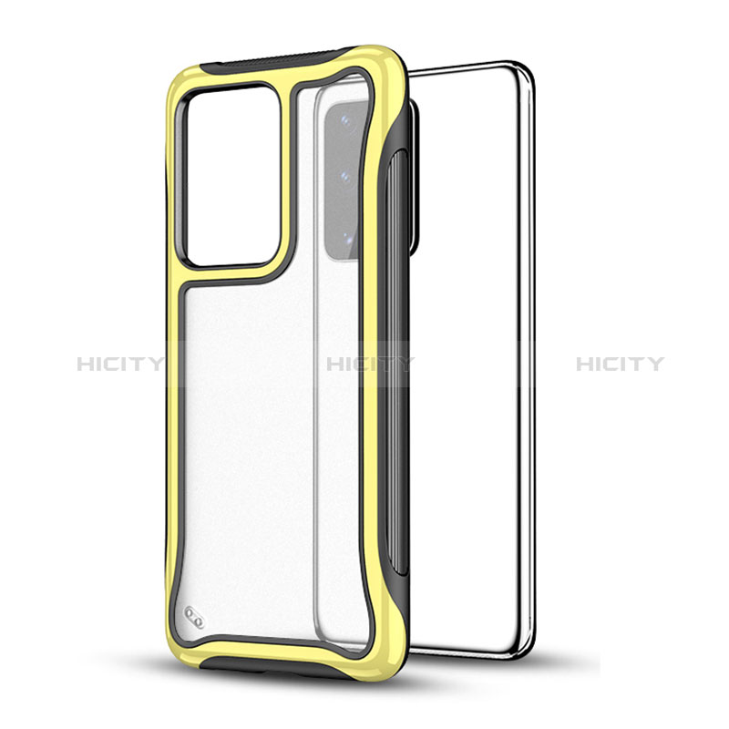 Funda Bumper Silicona y Plastico Mate Carcasa YF1 para Samsung Galaxy S20 Plus 5G Amarillo