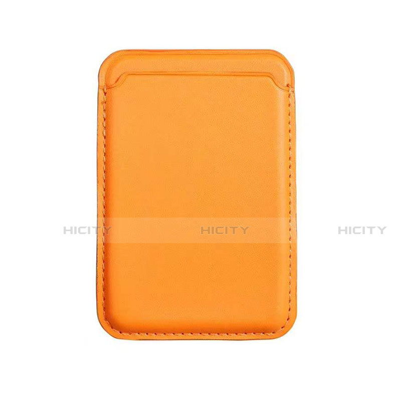 Funda de Cuero Cartera con Mag-Safe Magnetic para Apple iPhone 12 Pro Max Naranja