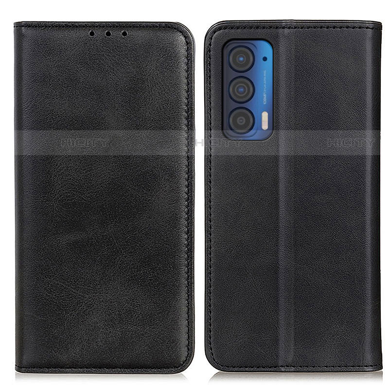 Funda de Cuero Cartera con Soporte Carcasa A02D para Motorola Moto Edge (2021) 5G Negro