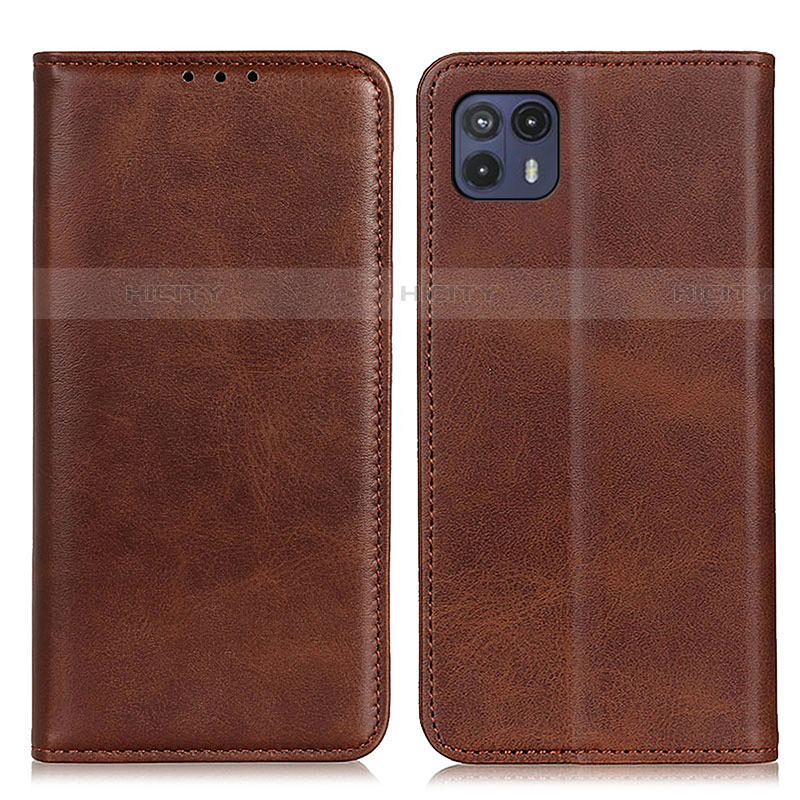 Funda de Cuero Cartera con Soporte Carcasa A02D para Motorola Moto G50 5G Marron