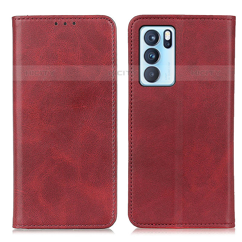 Funda de Cuero Cartera con Soporte Carcasa A02D para Oppo Reno6 Pro 5G India