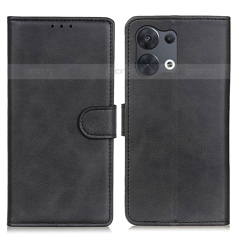 Funda de Cuero Cartera con Soporte Carcasa A02D para Oppo Reno9 5G Negro