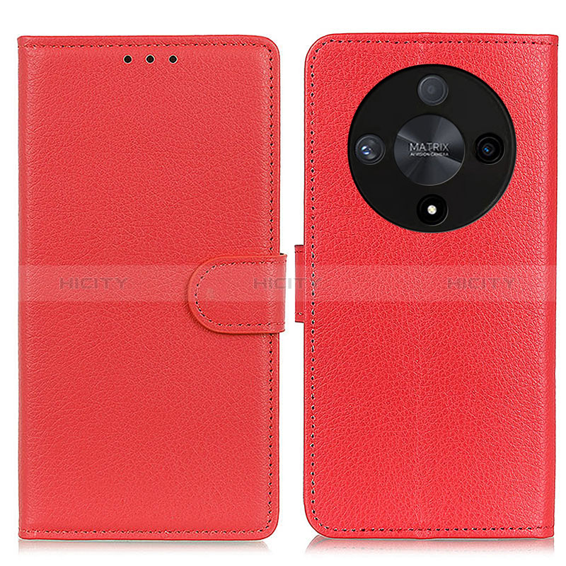 Funda de Cuero Cartera con Soporte Carcasa A03D para Huawei Honor Magic6 Lite 5G Rojo