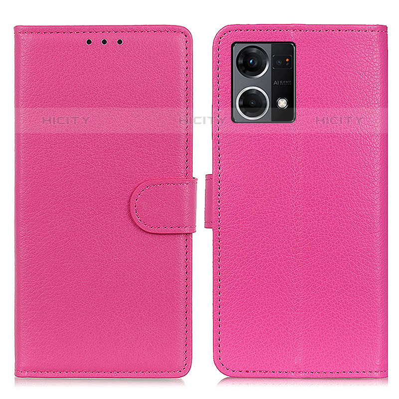 Funda de Cuero Cartera con Soporte Carcasa A03D para Oppo Reno7 4G